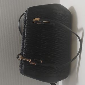 Coach Madison Gathered Twisted Black Satchel with COA